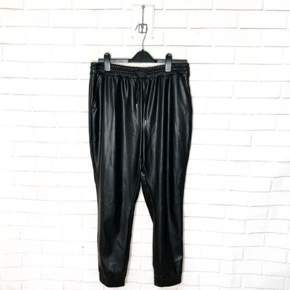 2 for $30 BADGLEY MISCHKA STUDIO Leather Jogger Pants - Picture 6 of 10